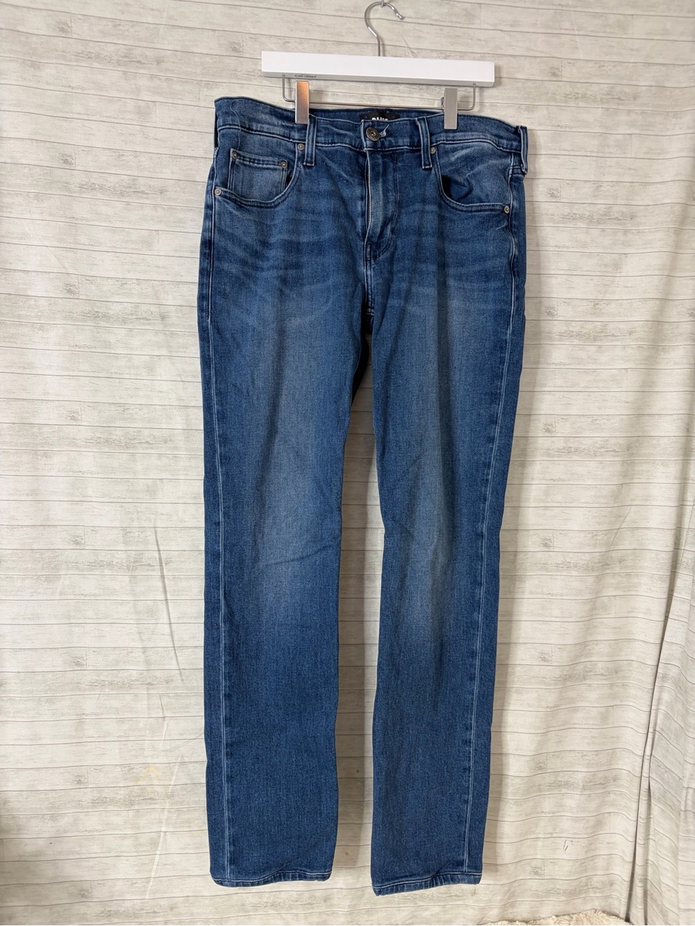PAIGE Women's Blue Straight-Leg Jeans(A268)
